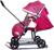 Санки-коляска «Ника детям 8-2», цвет вишневый в клетку