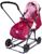 Санки-коляска «Ника детям 8-2», цвет вишневый в клетку