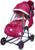 Санки-коляска «Ника детям 8-2», цвет вишневый в клетку