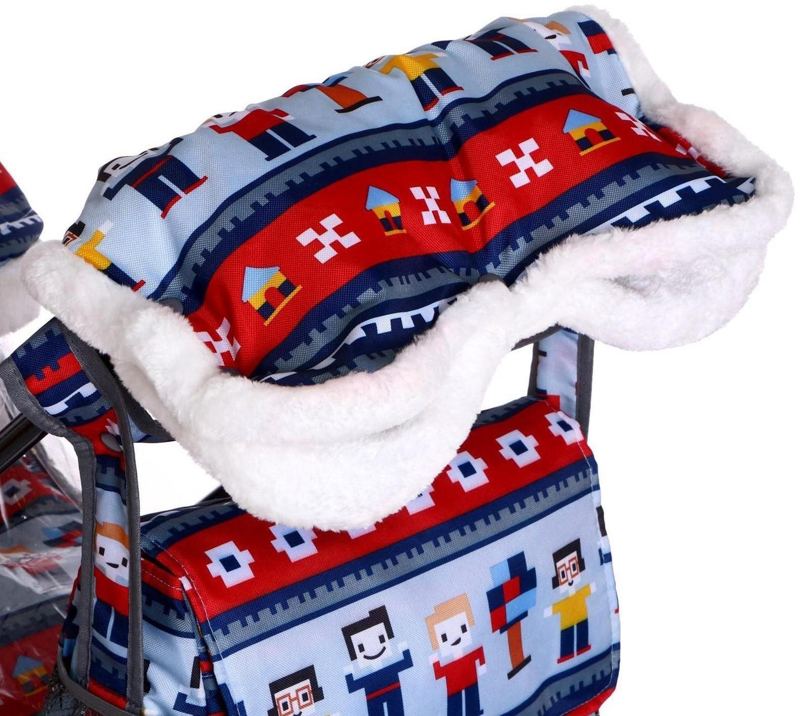 Санки-коляска «Ника детям 7-5», в стиле Лего