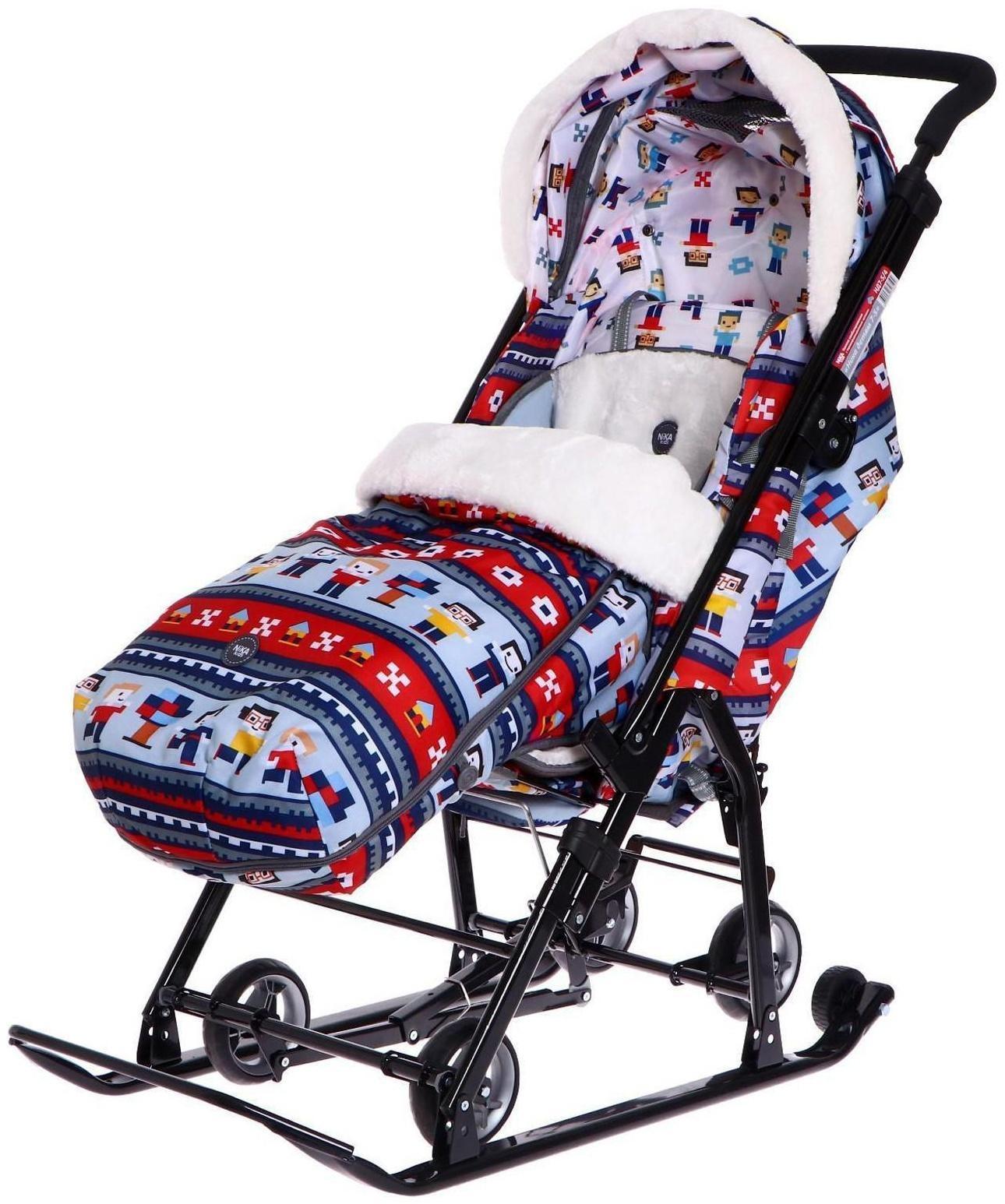 Санки-коляска «Ника детям 7-5», в стиле Лего