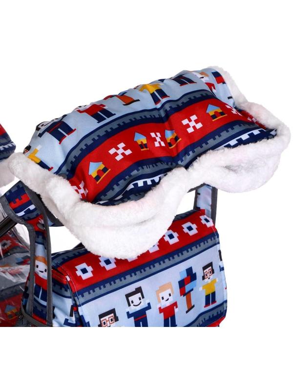 Санки-коляска «Ника детям 7-5», в стиле Лего