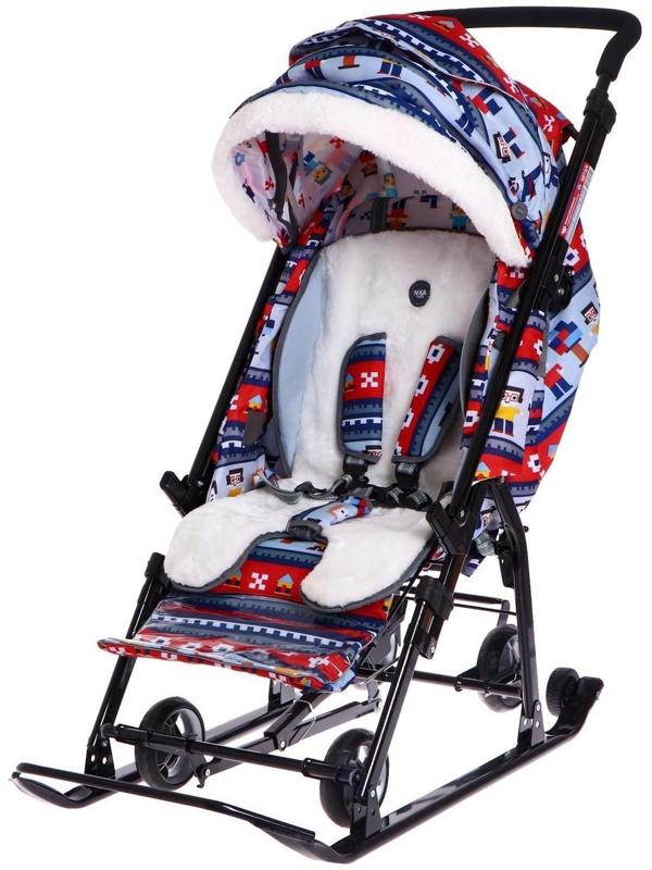 Санки-коляска «Ника детям 7-5», в стиле Лего