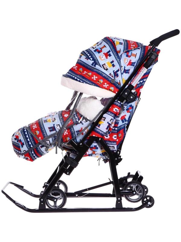 Санки-коляска «Ника детям 7-5», в стиле Лего