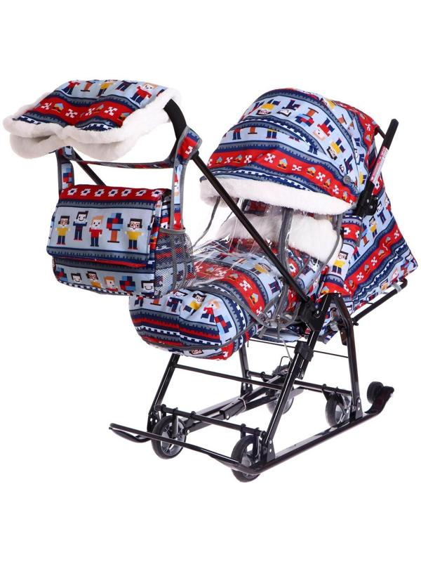 Санки-коляска «Ника детям 7-5», в стиле Лего