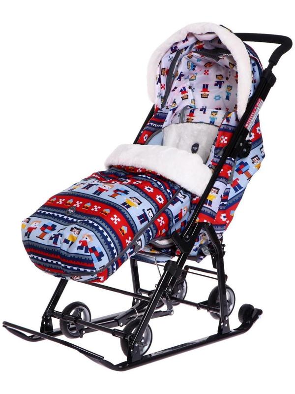 Санки-коляска «Ника детям 7-5», в стиле Лего