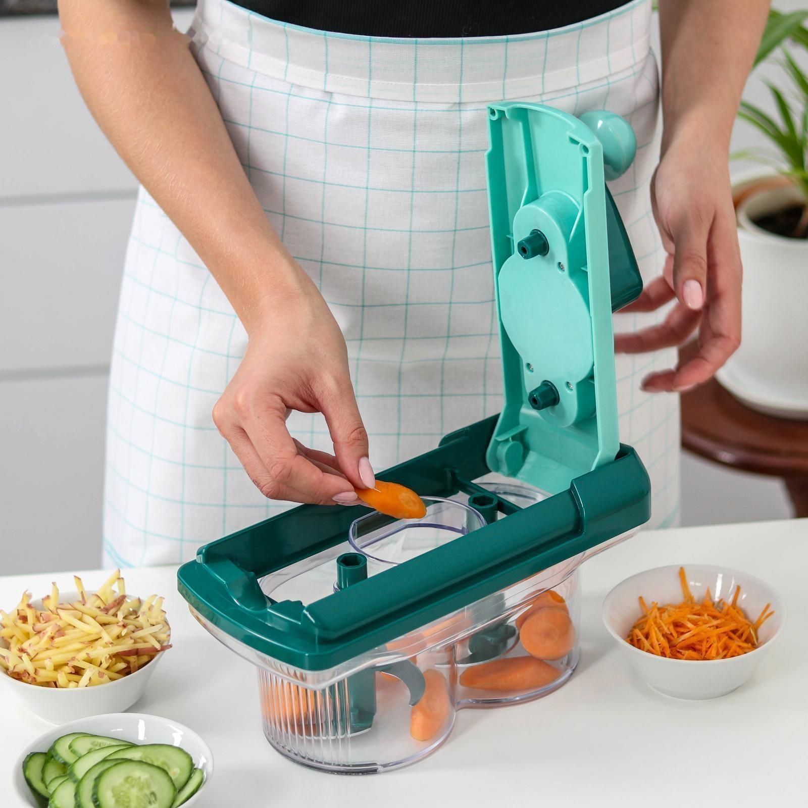 Овощерезка механическая «Дует», ABS-пластик, нержавеющая сталь