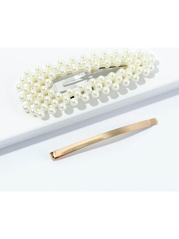 Заколка и невидимка для волос на подложке With love, 2 шт.