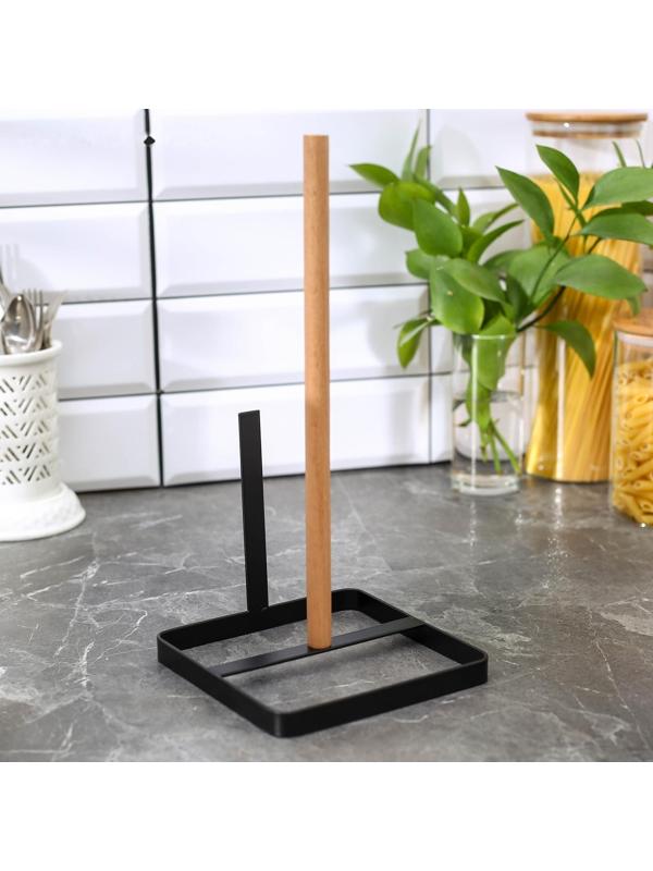 Подставка под бумажные полотенца Доляна, 30×15×15 см, цвет чёрный