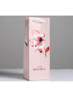 Пакет ламинированный под бутылку «You are beautiful», 13 x 36 x 10 см