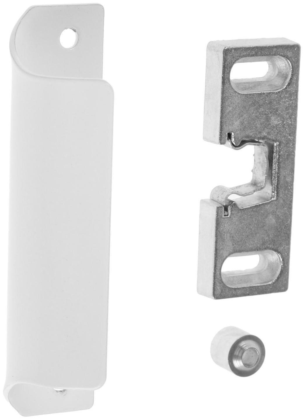 Ручка балконная с защелкой, белая