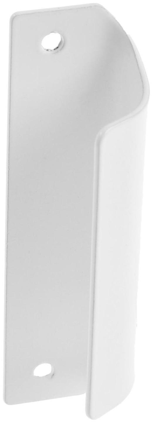 Ручка балконная с защелкой, белая