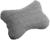 Подушка автомобильная косточка, на подголовник, лен, серый, 16х24 см