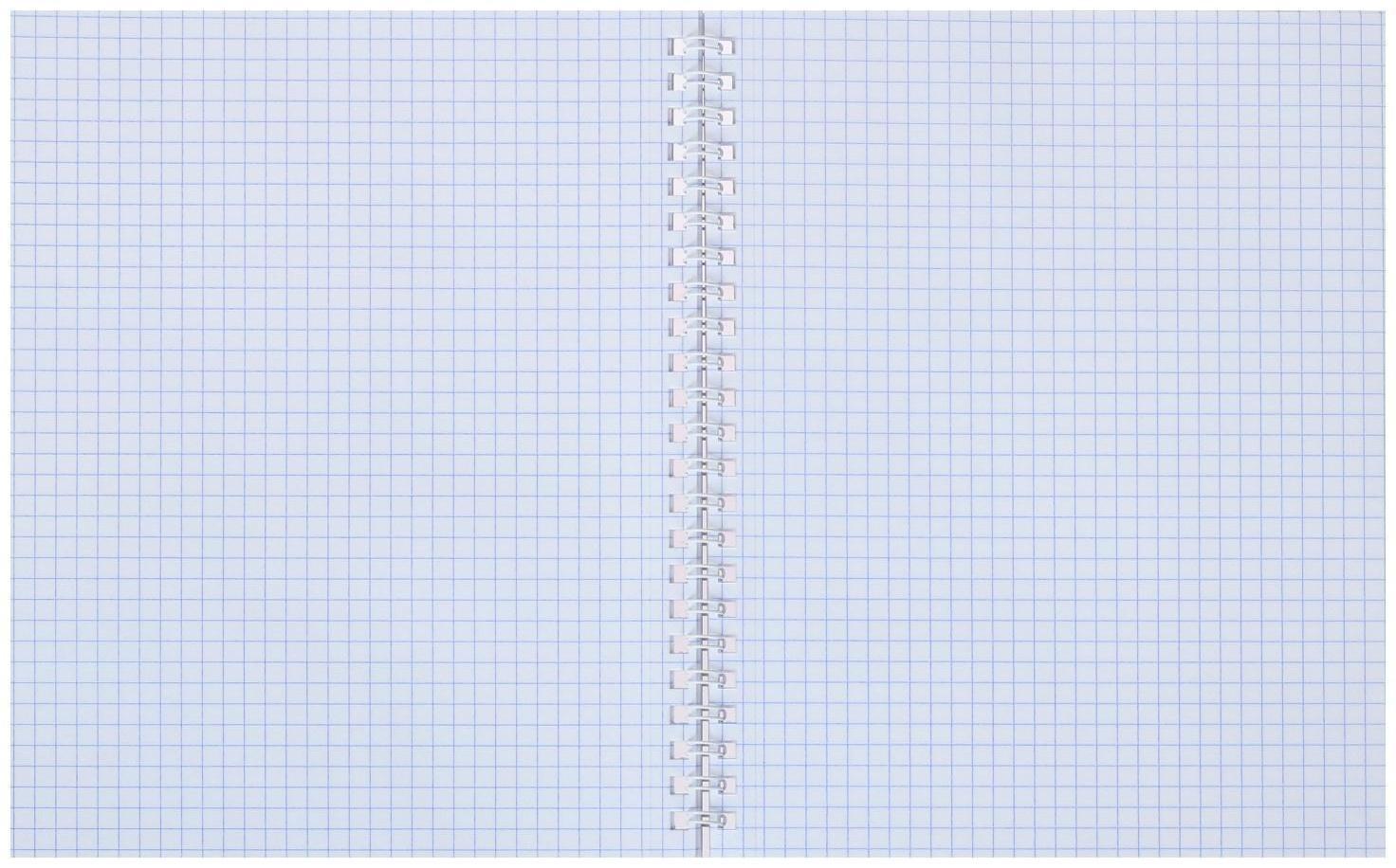 Тетрадь 48 листов в клетку, на гребне METALLIC 