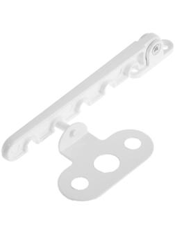 Ограничитель оконный, металлический  для окон ПВХ, белый