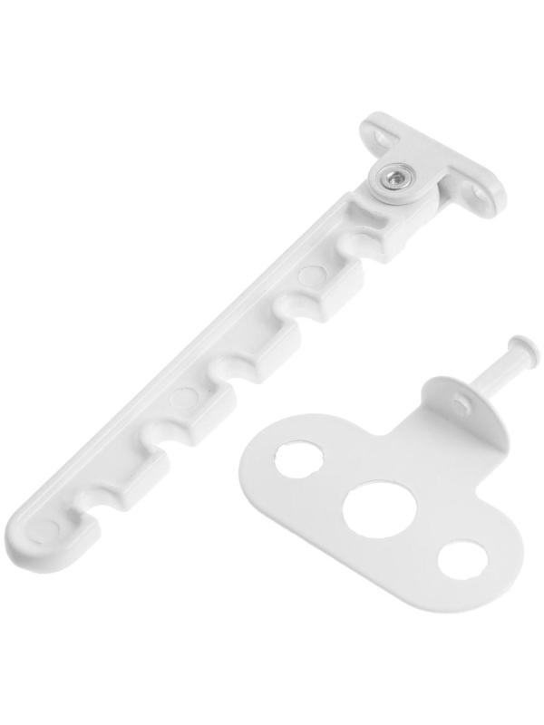 Ограничитель оконный, металлический  для окон ПВХ, белый