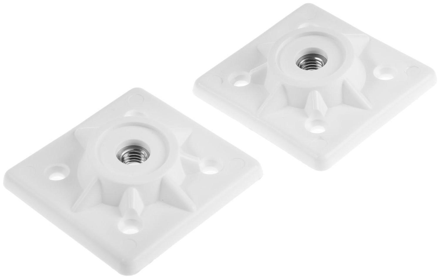 Держатель ножки табурета М10 мм, белый, 2 шт.