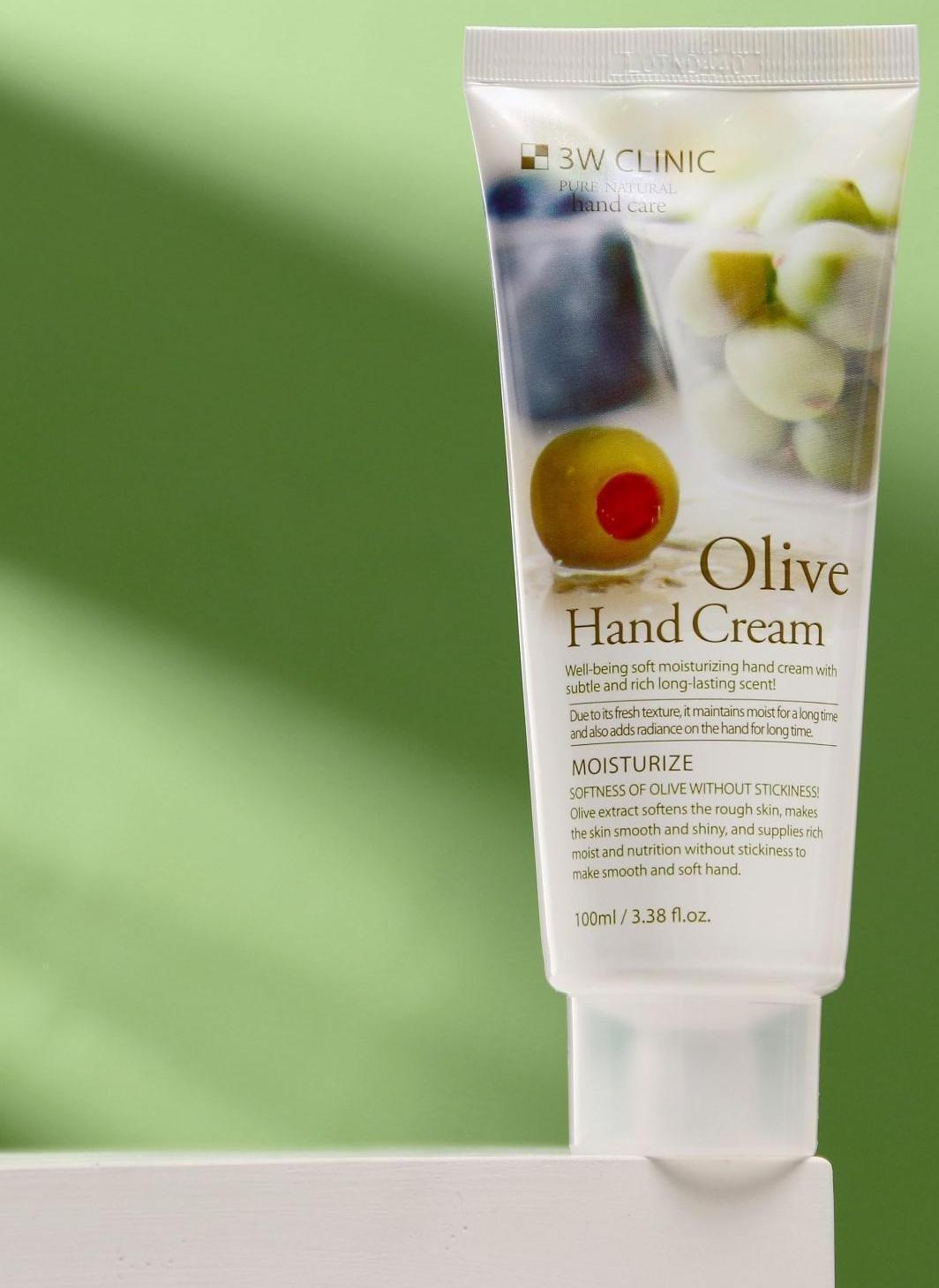 Увлажняющий крем для рук с экстрактом оливы 3W CLINIC Moisturizing Olive Hand Cream, 100 мл