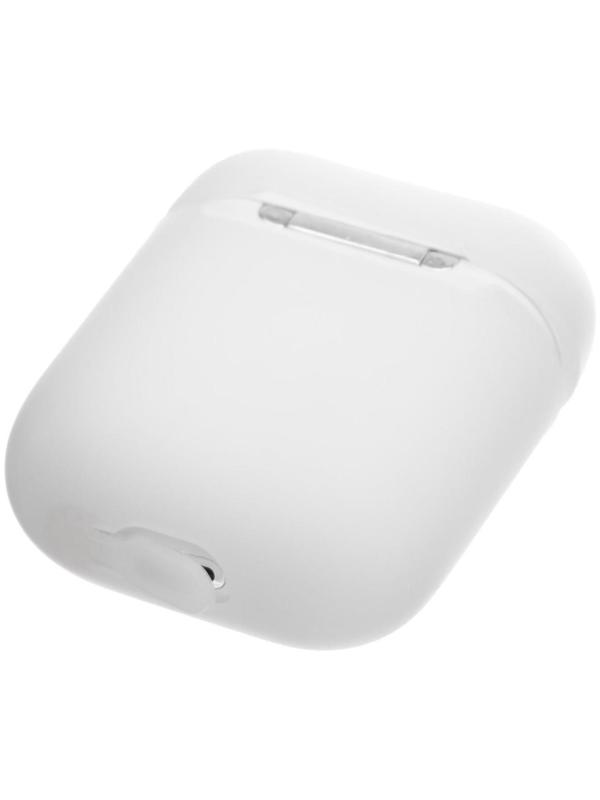 Чехол LuazON для футляра AirPods 1/2, мат. верха: силикон, 56х24х47 мм, люминесцентный белый