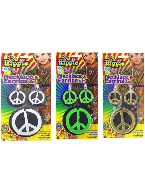 Карнавальный набор «Мир», серьги, колье, цвета МИКС
