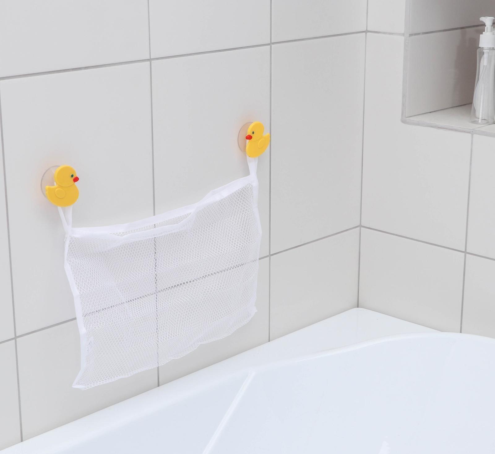 Сетка для игрушек и мелочей на присосках Доляна «Утята», 38×27 см