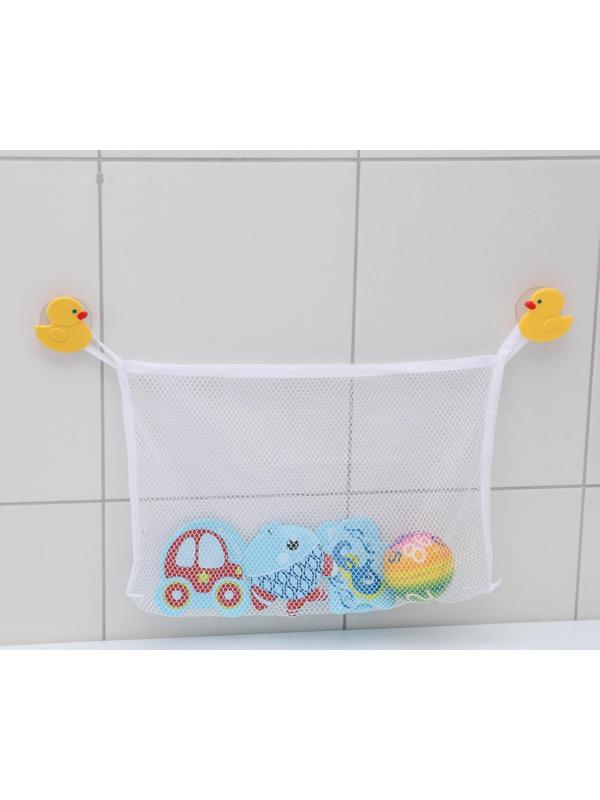 Сетка для игрушек и мелочей на присосках Доляна «Утята», 38×27 см