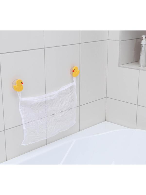 Сетка для игрушек и мелочей на присосках Доляна «Утята», 38×27 см