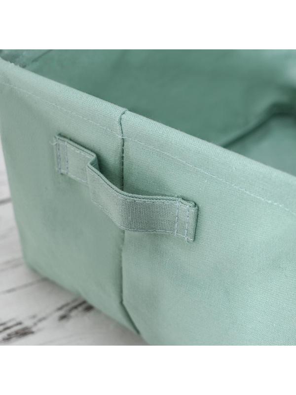 Корзинка для хранения «Тая», 3 кармана, 30×24×18 см, цвет бирюзовый