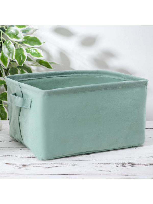Корзинка для хранения «Тая», 3 кармана, 30×24×18 см, цвет бирюзовый