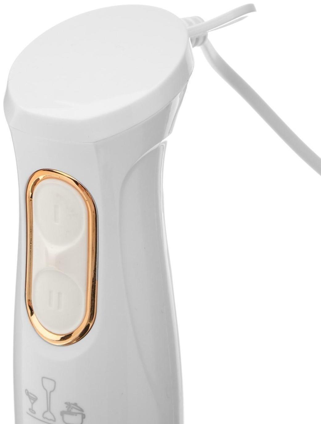 Блендер Centek CT-1347, погружной, 800 Вт, 0.6 л, 2 скорости, белый