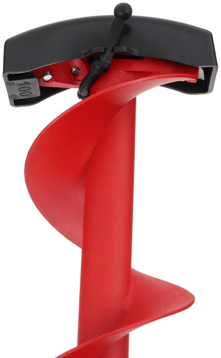 Ледобур BURAN 100L, левое вращение, цельнотянутый шнек, LB-100L