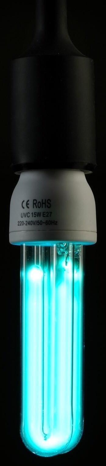 Лампа ультрафиолетового света, Е27, 15 Вт, 220 В, озонирование, до 27 м2
