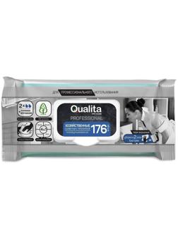 Влажные салфетки QUALITA, хозяйственные, с пропиткой, 176 шт.