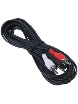 Кабель-переходник аудио Cablexpert CCA-458, Jack 3.5 мм(m)-2xRCA(m), 2.5 м, черный