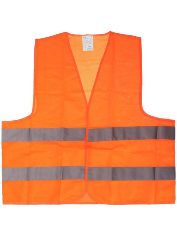 Жилет сигнальный со светоотражающими полосами, взрослый, 65 х 65 см, оранжевый, XL
