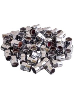 Колпачки Airline, на шинный вентиль, шестигранные, пластик, цвет хром, 60 шт