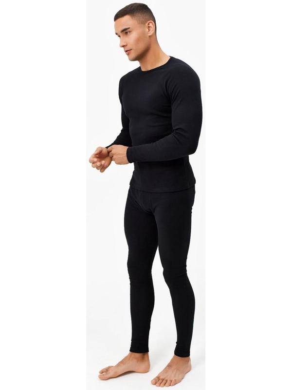 Термобельё мужское (джемпер, брюки) цвет чёрный, р-р 50