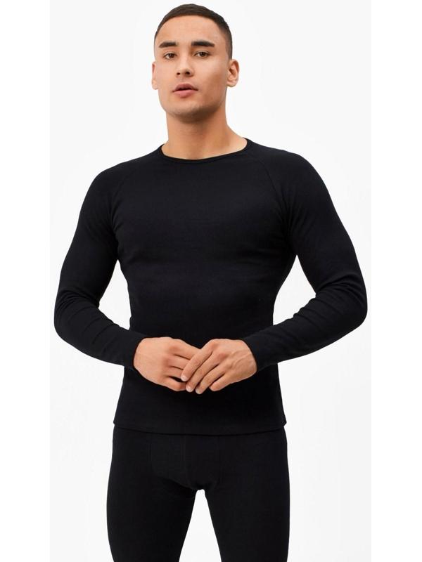 Термобельё мужское (джемпер, брюки) цвет чёрный, р-р 52