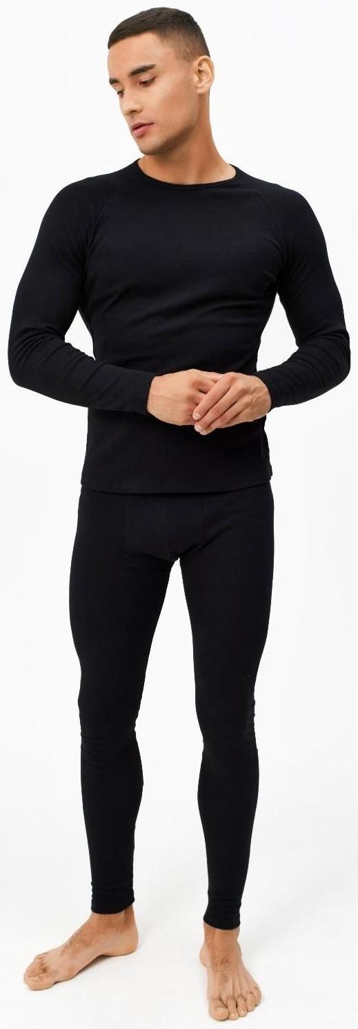 Термобельё мужское (джемпер, брюки) цвет чёрный, р-р 54