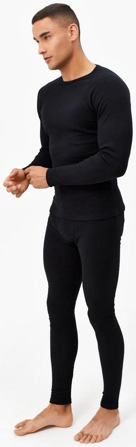 Термобельё мужское (джемпер, брюки) цвет чёрный, р-р 54