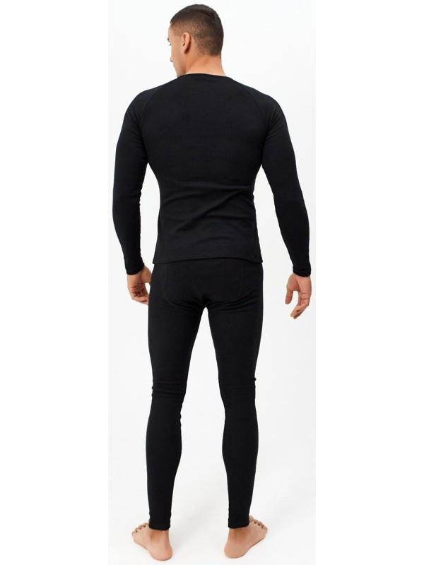 Термобельё мужское (джемпер, брюки) цвет чёрный, р-р 56