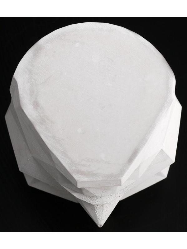 Кашпо полигональное «Голова», цвет белый, 11 × 13 см