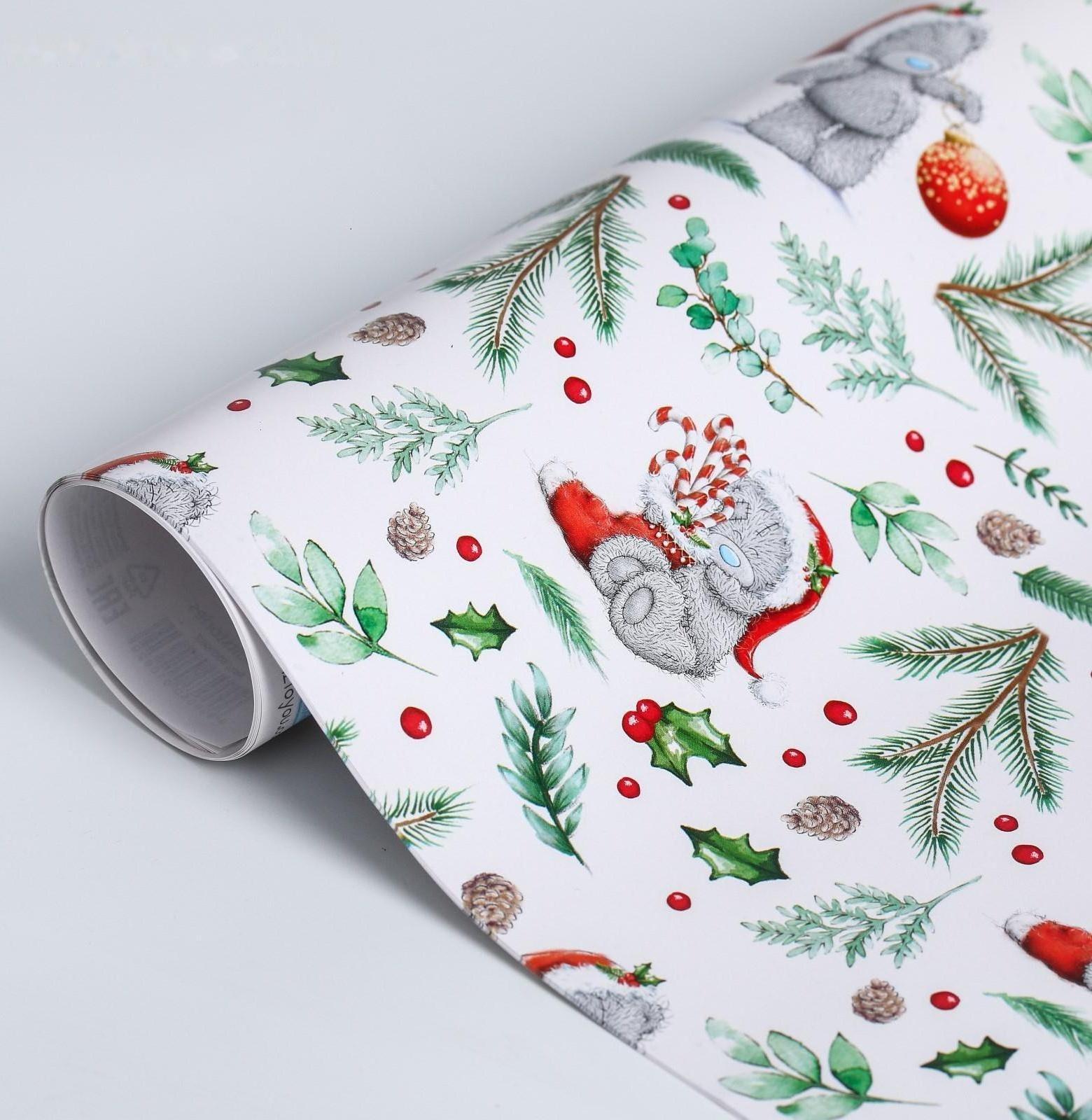 Бумага упаковочная глянцевая 