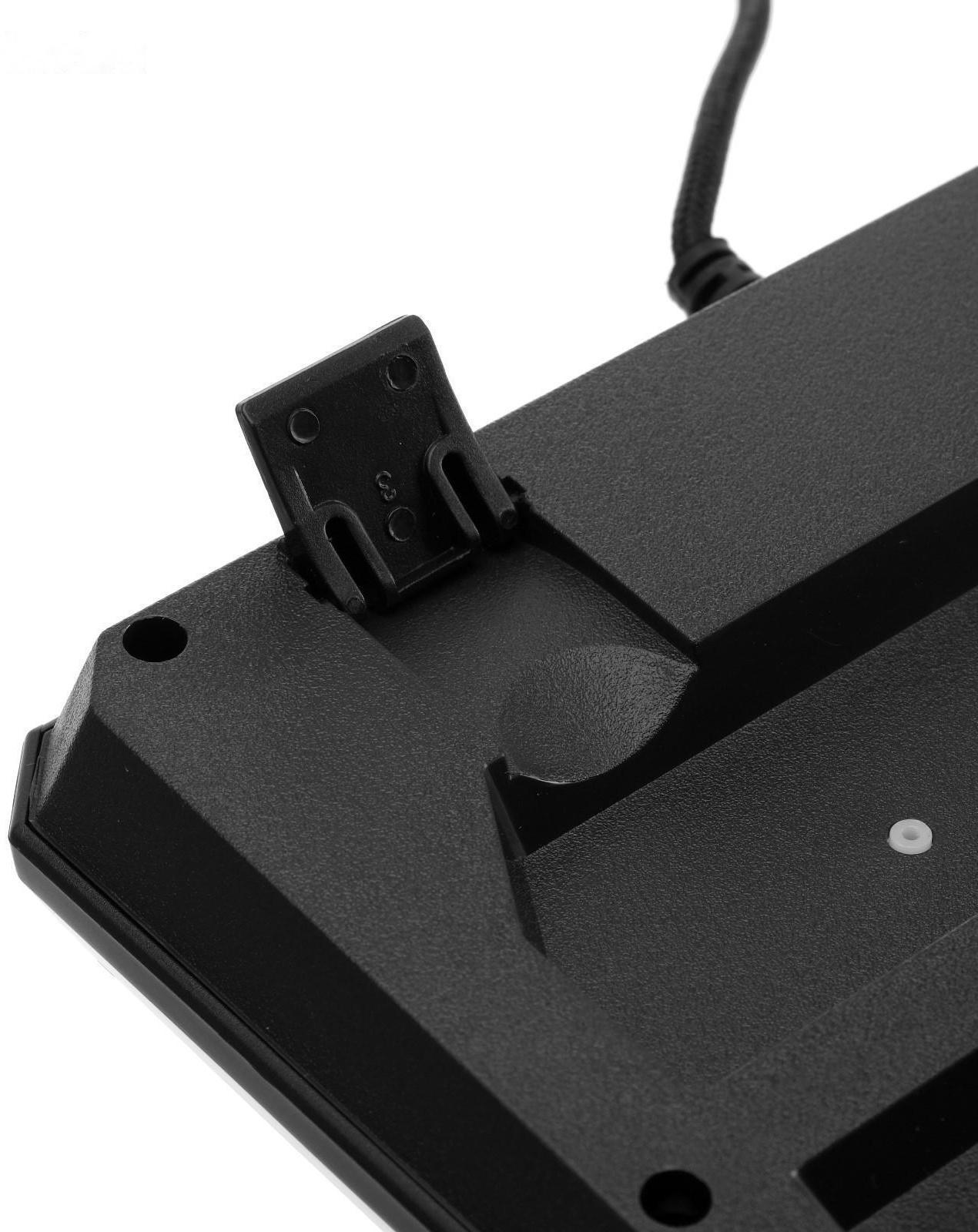 Клавиатура Qumo Base K59, проводная, мембранная, 104 клавиши, USB, подсветка, чёрная