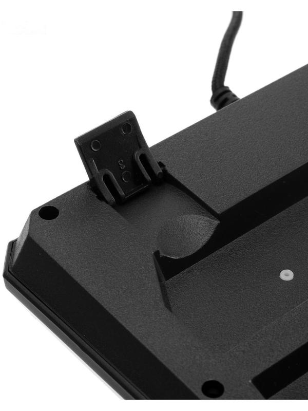 Клавиатура Qumo Base K59, проводная, мембранная, 104 клавиши, USB, подсветка, чёрная