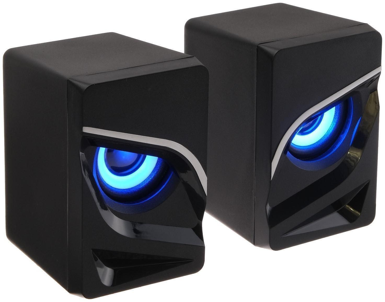 Компьютерные колонки 2.0 Qumo Rage AS005, 10 Вт, USB, чёрные