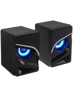 Компьютерные колонки 2.0 Qumo Rage AS005, 10 Вт, USB, чёрные