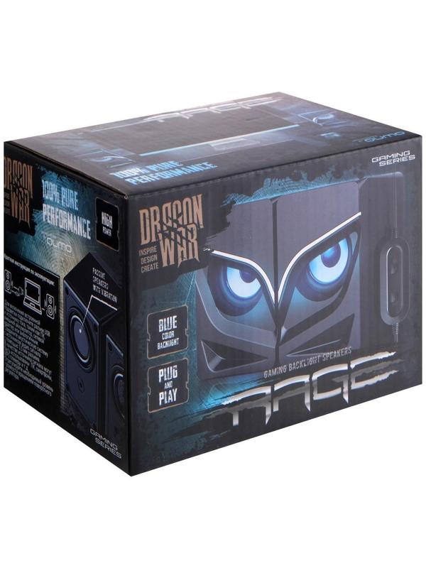 Компьютерные колонки 2.0 Qumo Rage AS005, 10 Вт, USB, чёрные