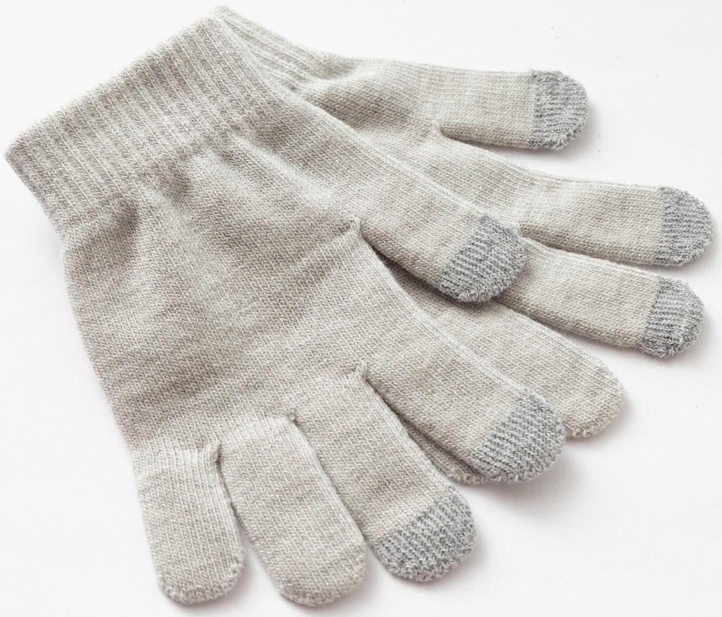 Перчатки женские, цвет светло серый, размер 18