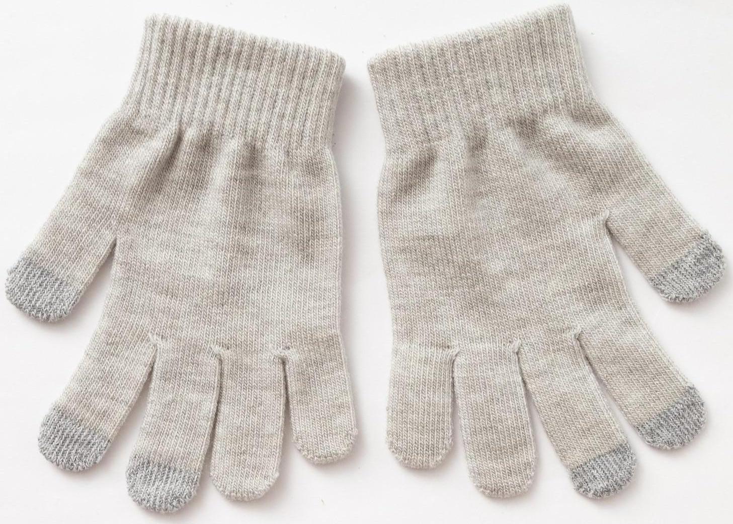 Перчатки женские, цвет светло серый, размер 18